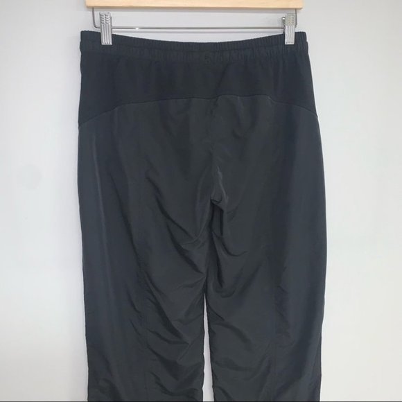 Adidas Track Pants Athletic Black White Mesh Zip Hem Women’s Size Medium - Picture 6 of 10